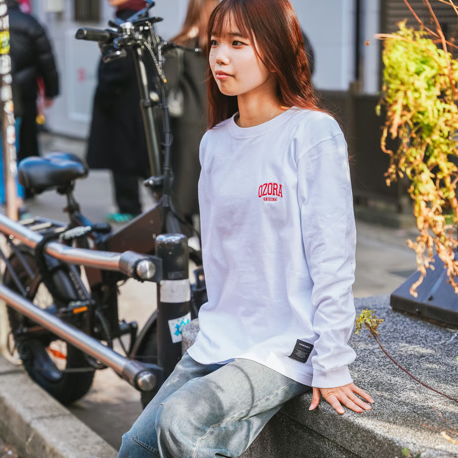 OZORA430 L/S TEE WHITE　　Mサイズ
