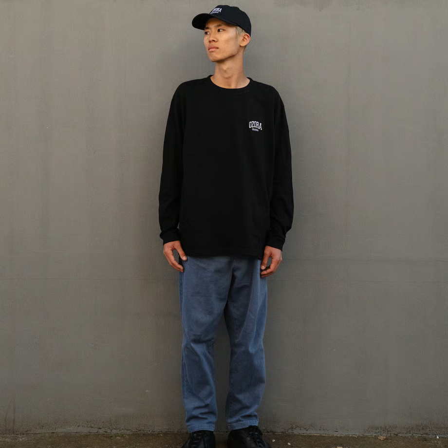 OZORA430 L/S TEE BLACK　　XLサイズ